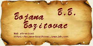 Bojana Bozitovac vizit kartica